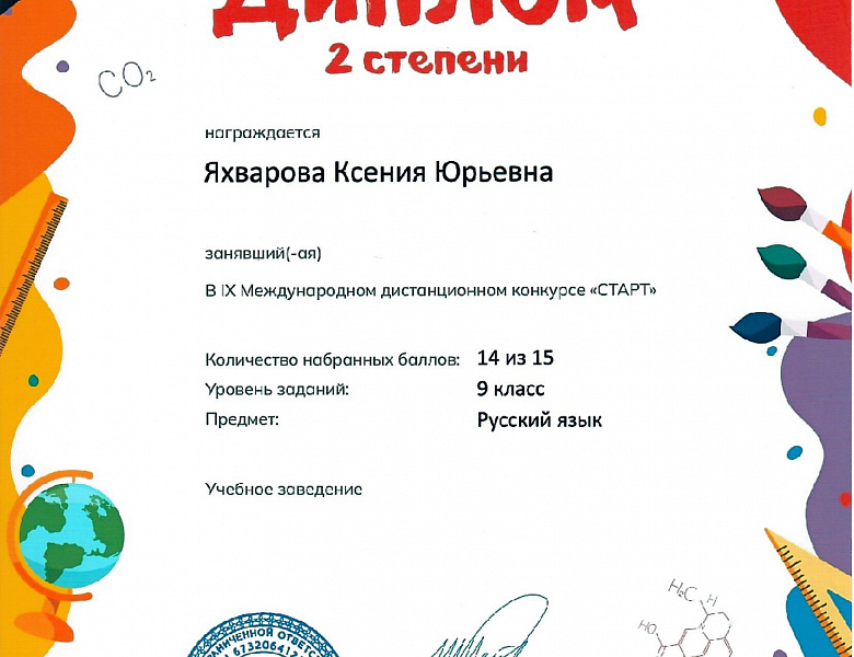 IX Международный дистанционный конкурс «Старт»